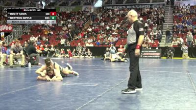 3A-190 lbs Cons. Round 2 - Dusty Cook, Xavier, Cedar Rapids vs Brayton Gipple, Bondurant-Farrar