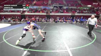 135 lbs Round 2 - Quarters & 1st Wb (16 Team) - Mathilda Gansler, Comal Pieper vs Aneerys Lee, Anna