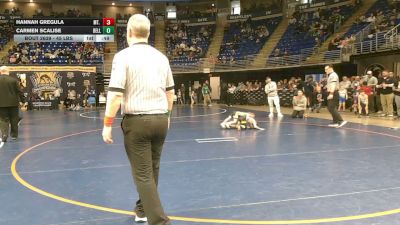 45 lbs Semifinal - Hannah Gregula, Mt. Lebanon vs Carmen Scalise, Belle Vernon