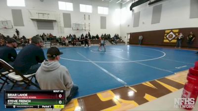 113-118 lbs Round 1 - Briar Lahoe, Thermopolis Middle School vs Stevie French, Cody Middle School