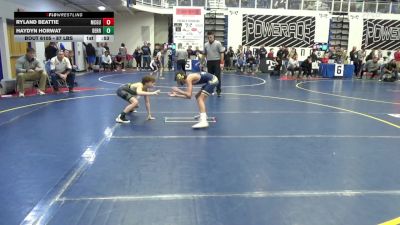 87 lbs Consy 2 - Ryland Beattie, McGuffey vs Haydyn Horwat, Derry Area