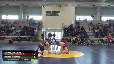 149 lbs Cons. Semi - Michael Conklin, The College Of New Jersey vs Angelo Centrone, State University Of New York At Cortland