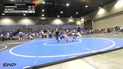 72 lbs Consi Of 4 - Chase Kelton, Greenwood Wrestling Academy vs Eli Martin, Raptor Wrestling