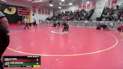 105 lbs Champ. Round 2 - Leilah Patel, Tustin vs Lana Khelghatian, Bonita