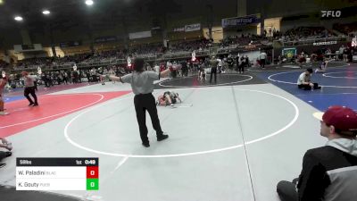 58 lbs Semifinal - Weston Paladini, Black Fox Wrestling Academy vs Kase Gouty, Pueblo County WC