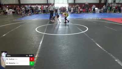 58 lbs Semifinal - Marco Yodice, Yodice vs Michael Maletta, Kings Park