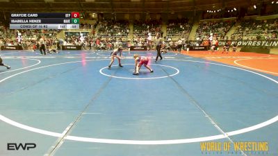 72 lbs Consi Of 16 #2 - Graycie Card, Tulsa Blue T Panthers vs Isabella Henze, Maverick Elite Wrestling