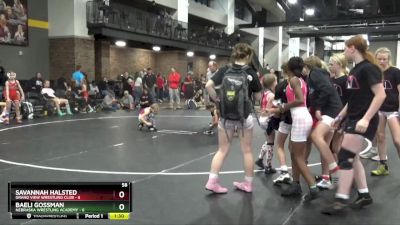 58 lbs Round 2 (4 Team) - Baeli Gossman, Nebraska Wrestling Academy vs Savannah Halsted, Grand View Wrestling Club