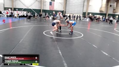 184 lbs Semifinal - Isaac White, Southeast Community College vs Timber Parlin, Colorado School Of Mines