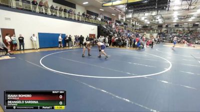 190 lbs Champ. Round 2 - Isaiah Romero, Boyceville vs Deangelo Sardina, Hayward