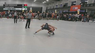 113 lbs Cons. Semis - Jantz Greenhalgh, Champions Wrestling Club vs Urijah Duran, Duran Elite Wrestling