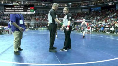 3A-120 lbs Champ. Round 2 - Shandrel Thompson, Johnston vs Avery Van Zelderen, Dallas Center-Grimes