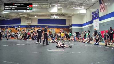85 lbs Round 1 - Asher Johnson, Legacy Elite Wrestling vs Hunter Lefke, Carolina Reapers