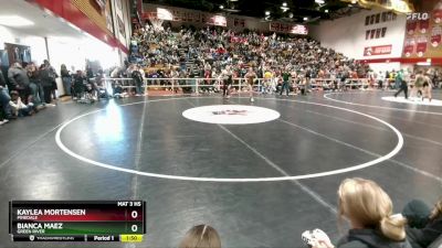 105 lbs Semifinal - Kaylea Mortensen, Pinedale vs Bianca Maez, Green River