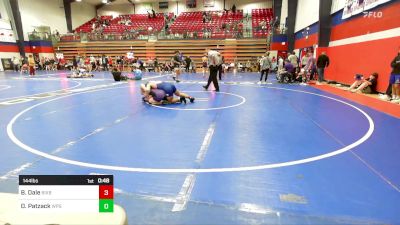 144 lbs 3rd Place - Brady Dale, Bixby HS Boys vs Denver Patzack, Wilburton Schools