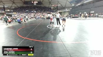 Girls 1B/2B/1A/2A 140 Quarterfinal - Courtney Jones, W. F. West (Girls) vs Emily Gomez, North Kitsap (Girls)