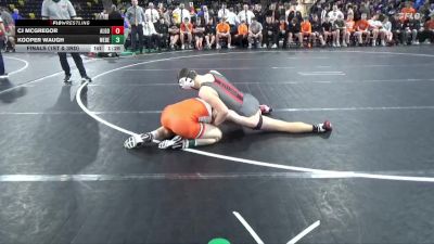 132 lbs Finals (1st & 3rd) - Cj Mcgregor, Algona vs Kooper Waugh, West Delaware, Manchester