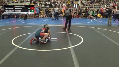 75 lbs Champ. Round 1 - Madison Campbell, Stebbins vs Braelynn Stetler, Lady Magics