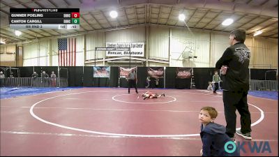 43-46 lbs Rr Rnd 3 - Gunner Poeling, Duncan Demon Wrestling vs Canton Cargill, Duncan Demon Wrestling