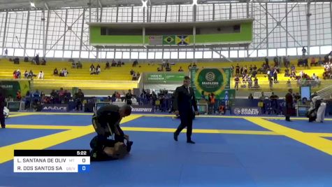 LUCAS SANTANA DE OLIVEIRA vs RIAN DOS SANTOS SANTA ROSA 2023 Brasileiro Jiu-Jitsu IBJJF