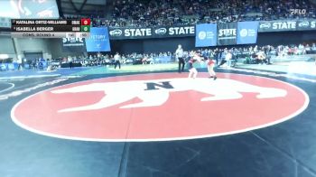 Girls 1B/2B/1A 105 Cons. Round 4 - Katalina Ortiz-Williams, Omak (Girls) vs Isabella Berger, Granger (Girls)