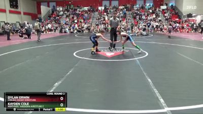 70 lbs Cons. Round 2 - Dylan Erwin, Chelsea Swarm Wrestling vs Kayden Cole, Northside Takedown Wrestling C