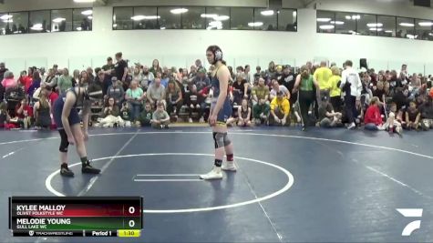 130 lbs Quarterfinal - Kylee Malloy, Olivet Folkstyle WC vs Melodie Young, Gull Lake WC