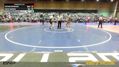 135 lbs Consi Of 64 #2 - Jaycob Espinoza, Golden Hawks Wrestling Club vs Odyn Santos, Buckaroo Wrestling Club