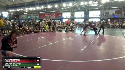 108 lbs Quarterfinals (8 Team) - Colton Shaffer, Alburnette WC vs Nathan Manos, Team Palmetto