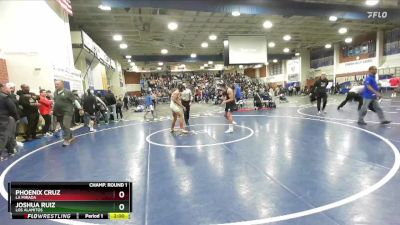 113 lbs Champ. Round 1 - Joshua Ruiz, Los Alamitos vs Phoenix Cruz, La Mirada