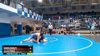 215 lbs Quarterfinals (8 Team) - Aaron Crawley, Picayune High School vs Dylan Steele, North Pontotoc High School
