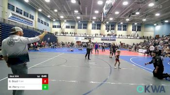 43 lbs Semifinal - Brody Boyd, Team Tulsa Wrestling Club vs Winifred Perry, Springdale Youth Wrestling Club