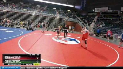 187 lbs 3rd Place Match - Brennan Welch, Green River Grapplers vs Ayden Miranda, Sheridan Wrestling Club