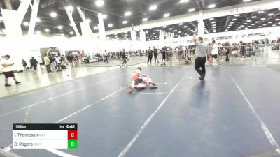138 lbs Consi Of 16 #1 - Ian Thompson, No Team vs Cash Rogers, Southwest Hammers