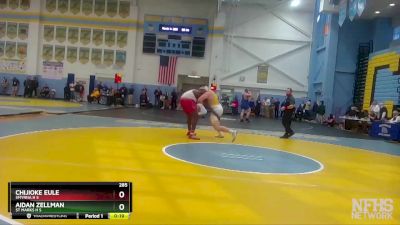 285 lbs Cons. Round 3 - Aidan Zellman, St Marks H S vs Chijioke Eule, Smyrna H S