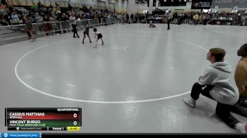 49 lbs Quarterfinal - Vincent Burgo, Team Tulsa Wrestling Club vs Cassius Matthias, Nebraska