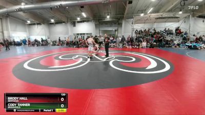 120 lbs Champ. Round 1 - Brody Hall, Berthoud vs Cody Tanner, Broomfield