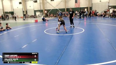 84 lbs Round 2 (8 Team) - Malachi Halte, G.I. Grapplers vs Tripp Oxford, Kearney Matcats - Blue