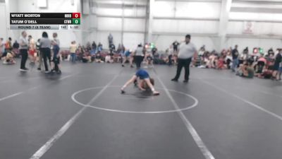 76 lbs Round 7 (8 Team) - Wyatt Morton, Neighborhood Wrestling vs Tatum O`dell, CTWHALE Blue