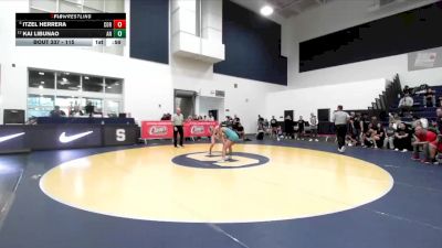 115 lbs Cons. Semi - Itzel Herrera, Corona vs Kai Libunao, Aliso Niguel