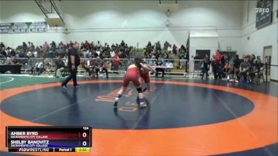 124 lbs Cons. Round 2 - Amber Byrd, Sacramento City College vs Shelby Banovitz, Sacramento City College