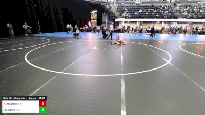 Girls 5th - 6th grade - 100 Champ. Round 1 - Gjoa Rowe, Ubasa Wrestling Academy vs Aryella Hughes, DC Elite Wrestling