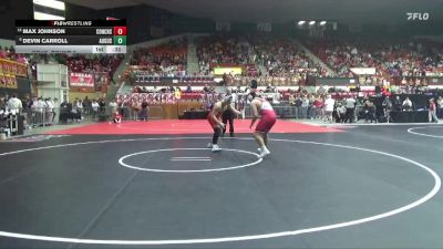 215 lbs Cons. Round 2 - Max Johnson, Concordia Hs vs Devin Carroll, Augusta