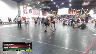 215 lbs Quarterfinal - Brian Valdespino, Downey vs Franco Garcia, Paramount