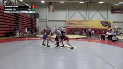 125 lbs 1st Place Match - Brayden Parke, Coe vs Jase Van Pelt, Cornell College