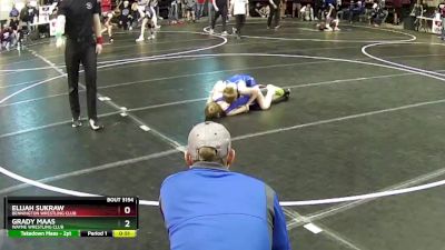 85 lbs Cons. Round 3 - Grady Maas, Wayne Wrestling Club vs Elijah Sukraw, Bennington Wrestling Club