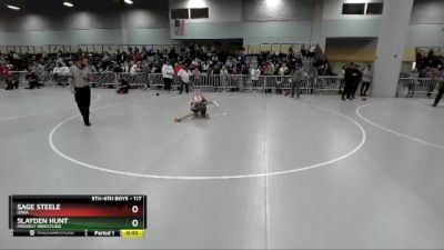 117 lbs Cons. Semi - Sage Steele, Iowa vs Slayden Hunt, Prodigy Wrestling