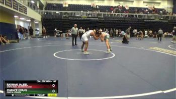 197 lbs 1st Place Match - Rayhan Jaleel, Santa Rosa Junior College vs Chance Evans, Cuesta College