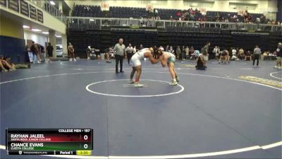 197 lbs 1st Place Match - Rayhan Jaleel, Santa Rosa Junior College vs Chance Evans, Cuesta College