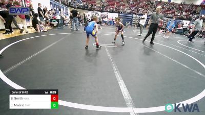 52 lbs Consi Of 8 #2 - Braydon Smith, Noble Takedown Club vs Jaxxe Madrid, Chickasha Youth Wrestling